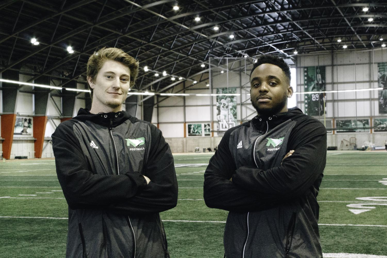 Lenny and a teammate