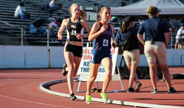 Freshman distance star, Jenica Dodge, hits the best 5K mark in the state.